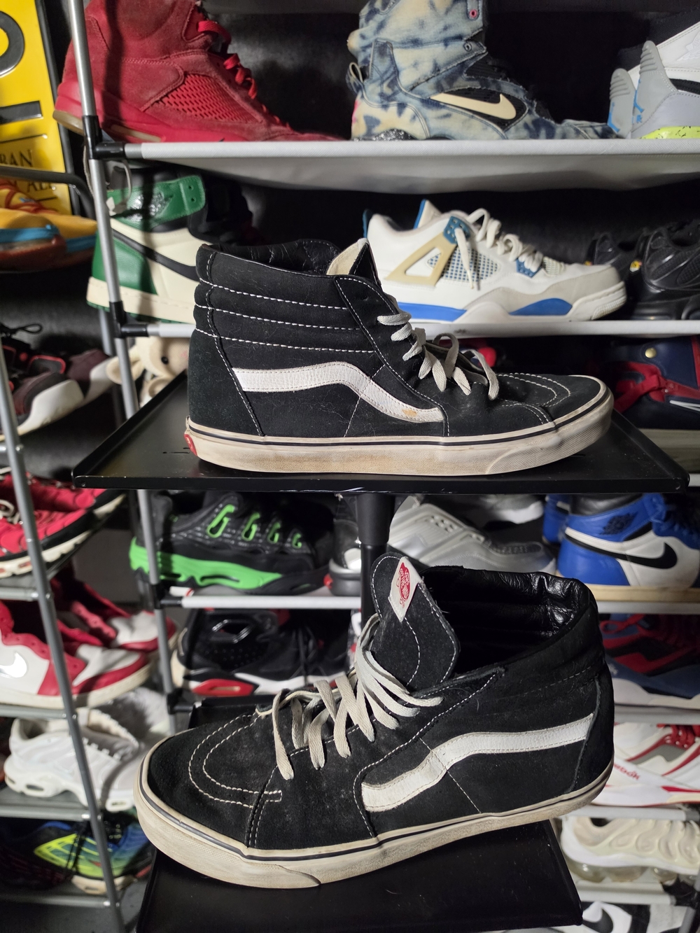 🔥 Vans Men Size 13 Black White Sk8-Hi High Top Sneakers Hot!